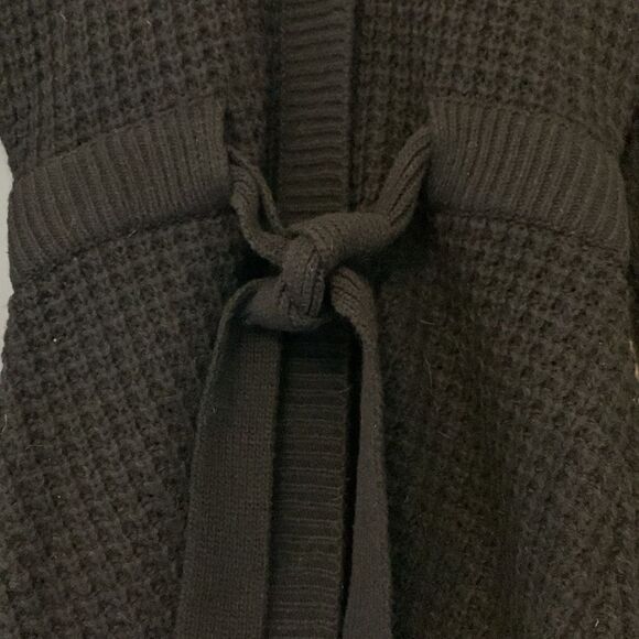 Say What ? Black tie waist sweater jacket Size XL( juniors) NWT - Picture 4 of 9